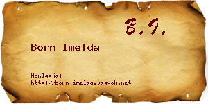 Born Imelda névjegykártya